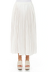 White Crumpled Pure Silk Skirt 1