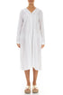 White Pintuck Linen Shirt Dress 1