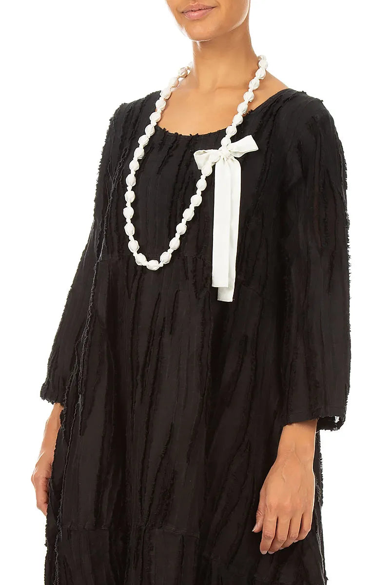 Collier en perles fines de soie blanche