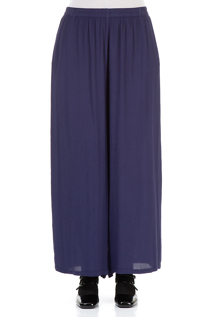 Wide Amethyst Viscose Trousers