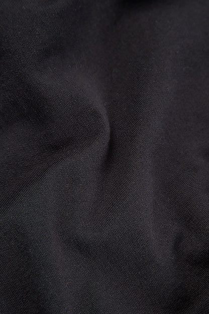 Wide Baggy Black Cotton Trousers