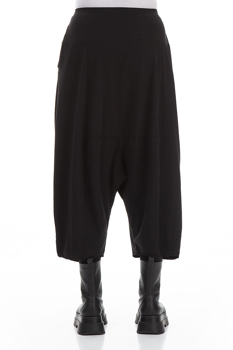 Pantalon noir large et ample en Coton