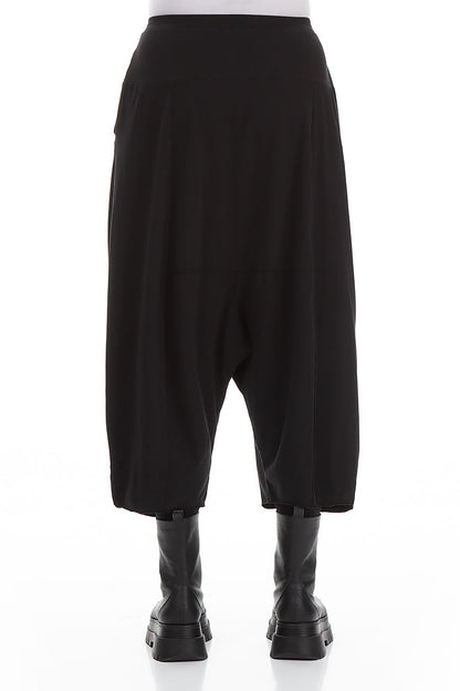 Pantalon noir large et ample en Coton