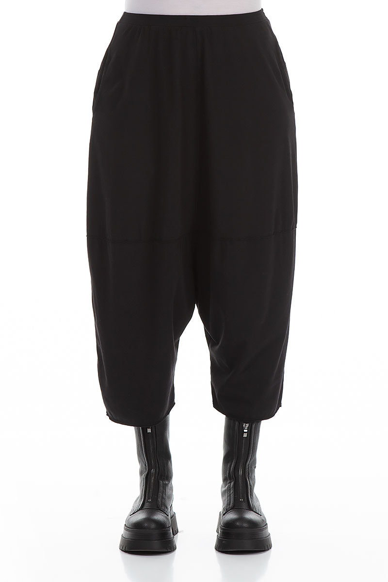 Pantalon noir large et ample en Coton