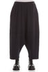 Wide Baggy Black Grey Wavy Cotton Trousers 1