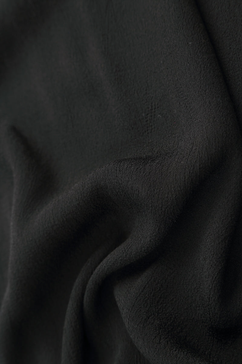 Wide Black Viscose Trousers 4