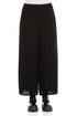 Wide Black Viscose Trousers 1