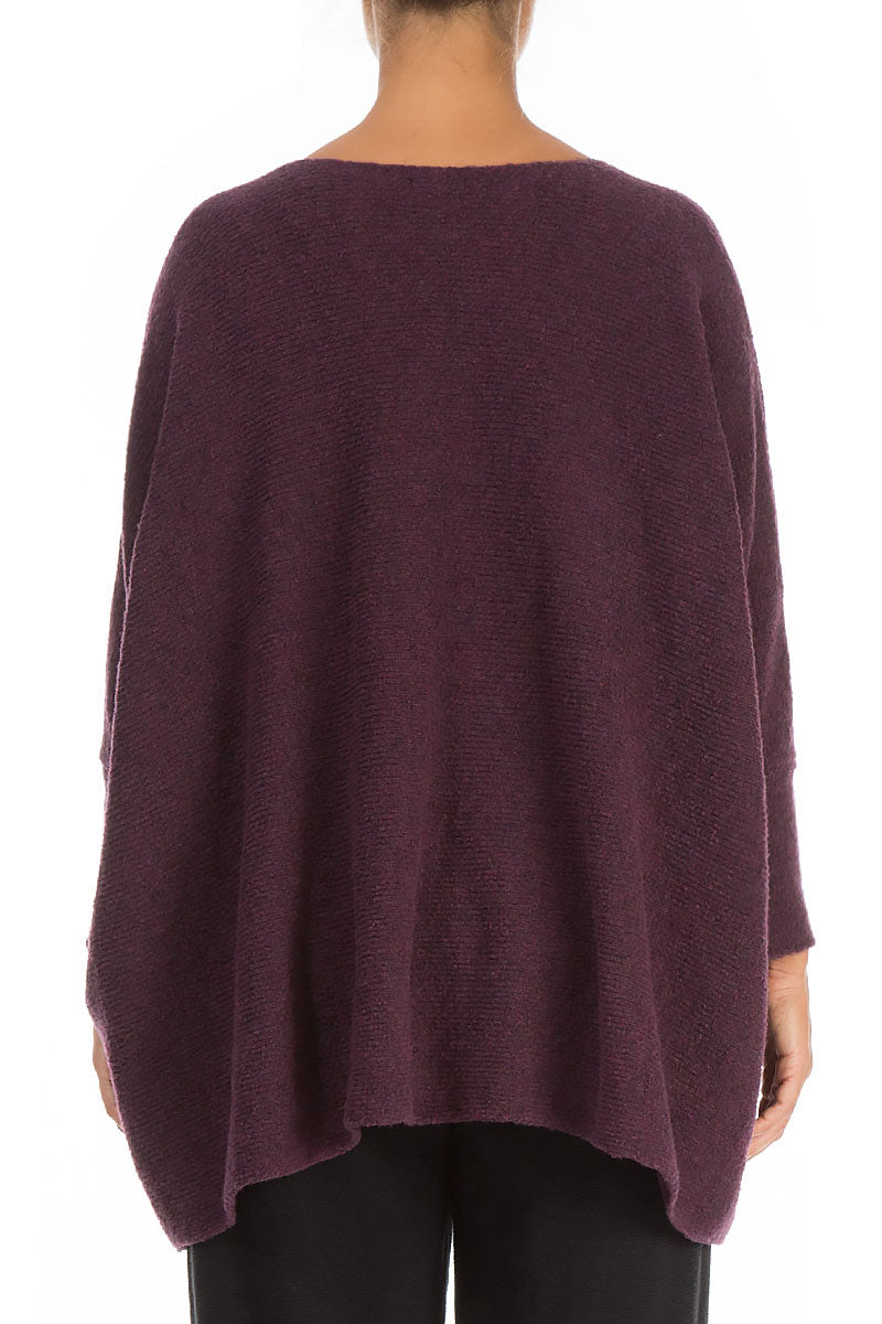 Wide Boxy Mulberry Wool Sweater