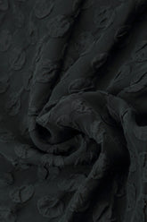 Wide Bubble Black Silk Trousers 5