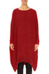Wide Cherry Red Plissé Silk Kaftan Dress 1