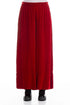 Wide Cherry Red Silk Velvet Trousers 1