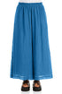 Wide Cobalt Blue Crumpled Cotton Trousers 1