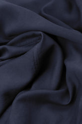 Wide Graphite Blue Silk Cotton Trousers 4