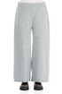 Wide Grey Knitted Wool Trousers