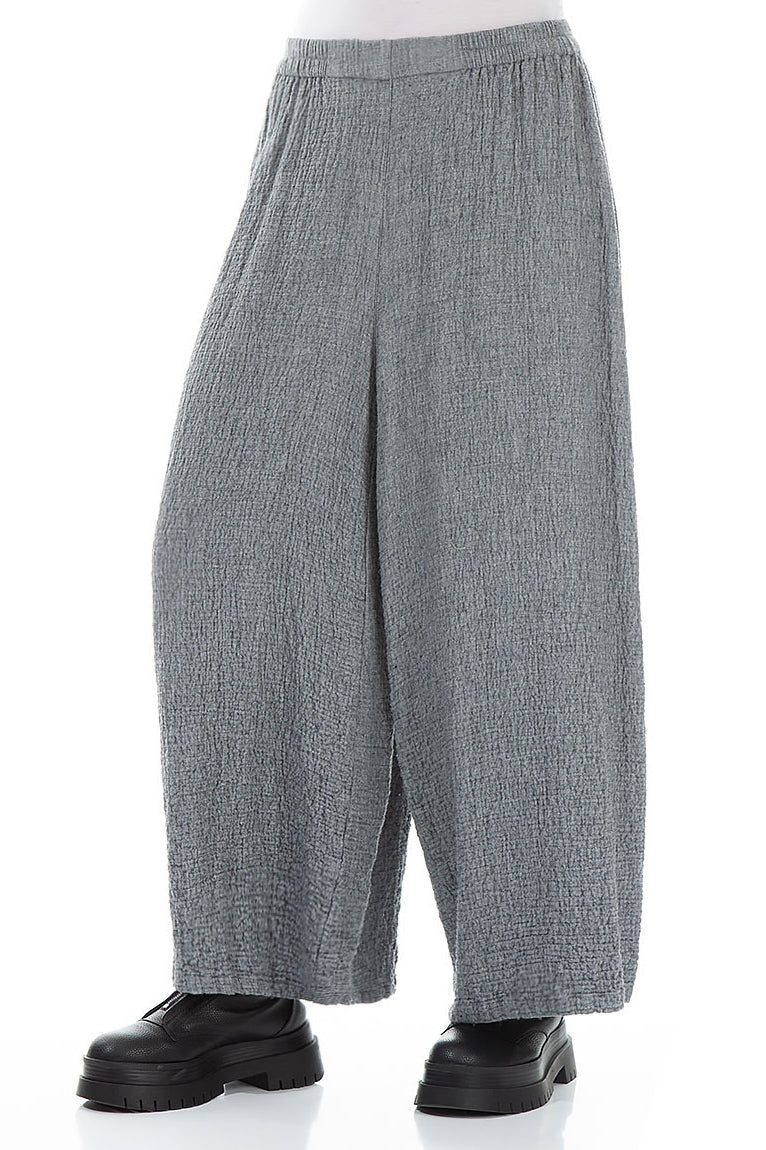 Wide Grey Wool Trousers 3