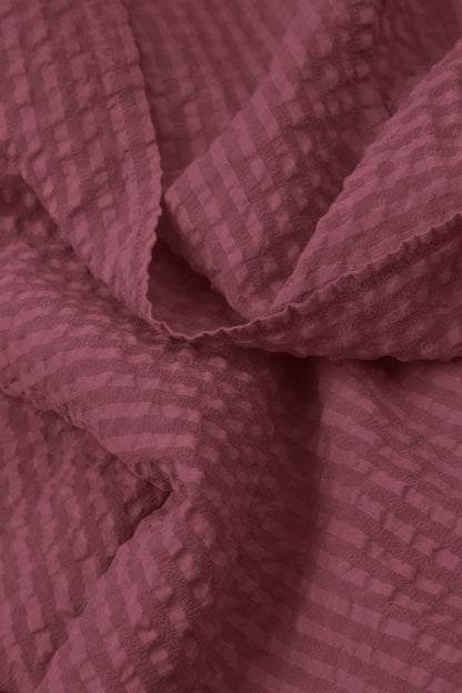 Wide Leg Antique Ruby Textured Silk Trousers 5