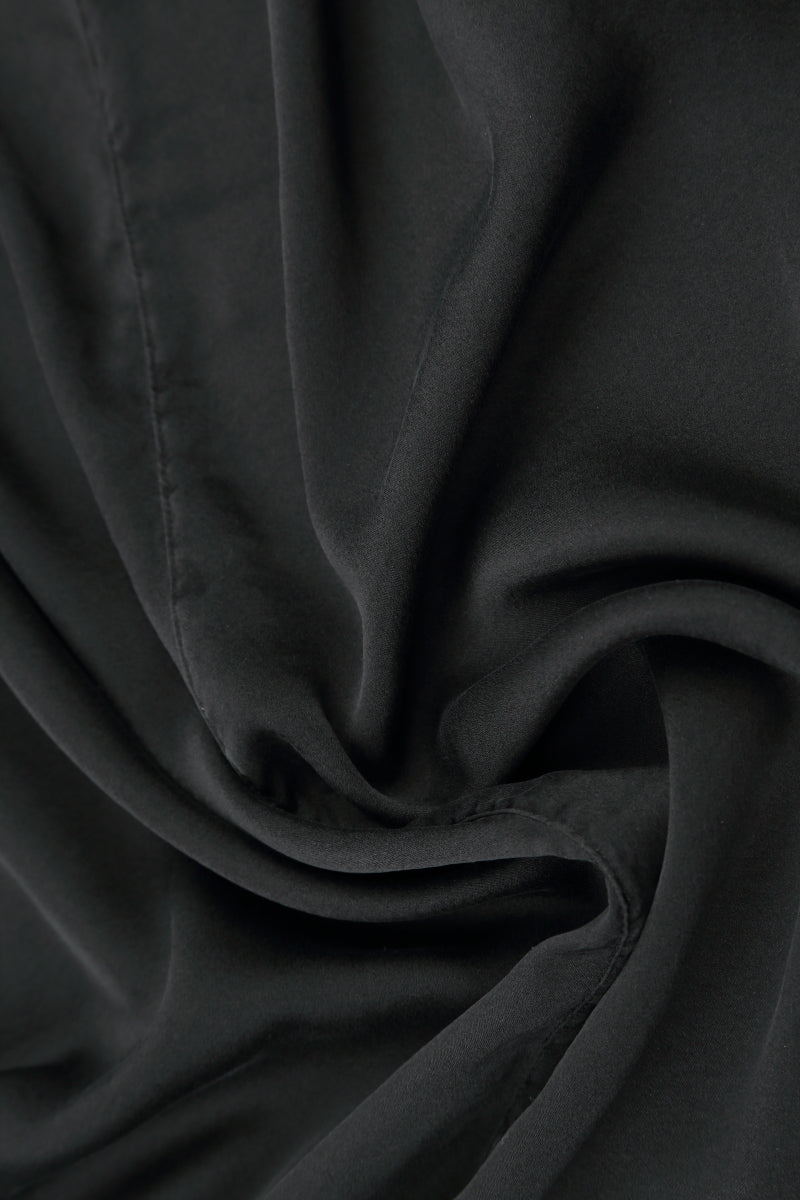 Wide Leg Black Silk Trousers 4