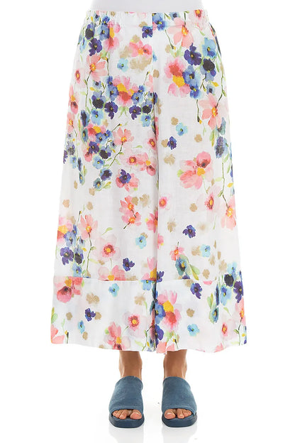Culottes aus Leinen „Primrose“ mit weitem Beinabschluss