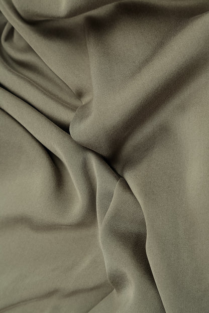 Wide Leg Forest Mist Silk Trousers 4