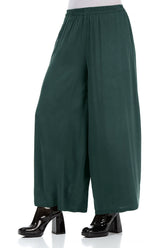 Wide Leg Peacock Silk Trousers 3