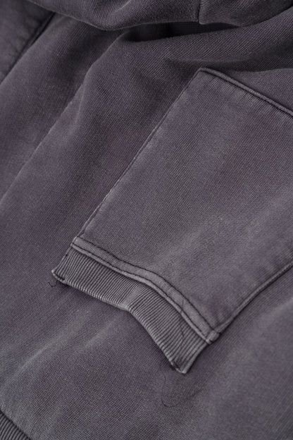 Weite mauve-graue French-Terry-Baumwollhosen