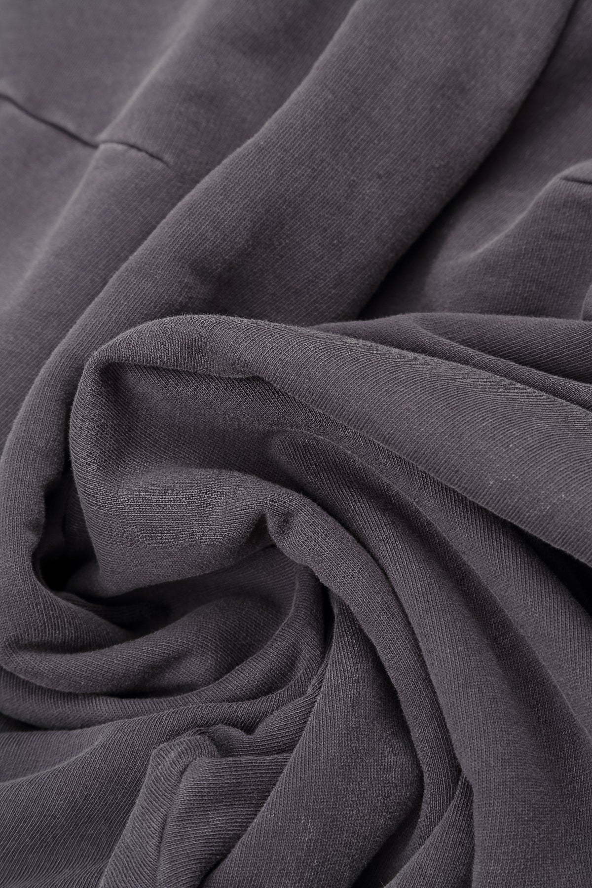 Weite mauve-graue French-Terry-Baumwollhosen
