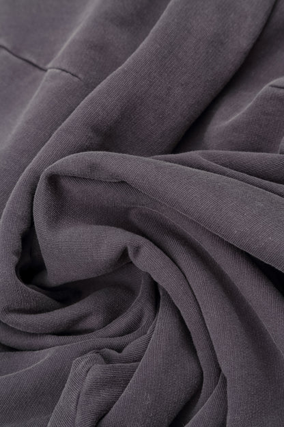 Weite mauve-graue French-Terry-Baumwollhosen