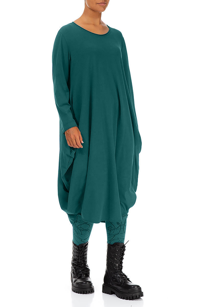 Wide Peacock Cotton Dress 3