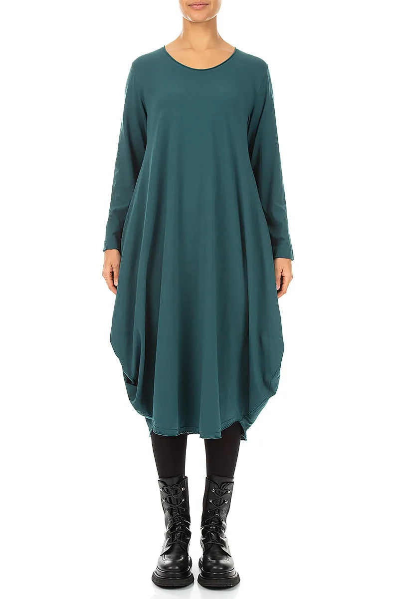 Wide Peacock Cotton Dress