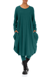Wide Peacock Cotton Dress 4