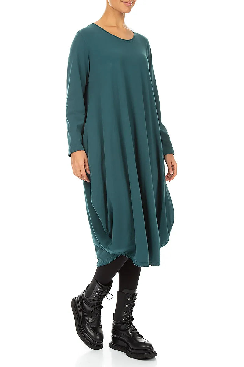 Wide Peacock Cotton Dress