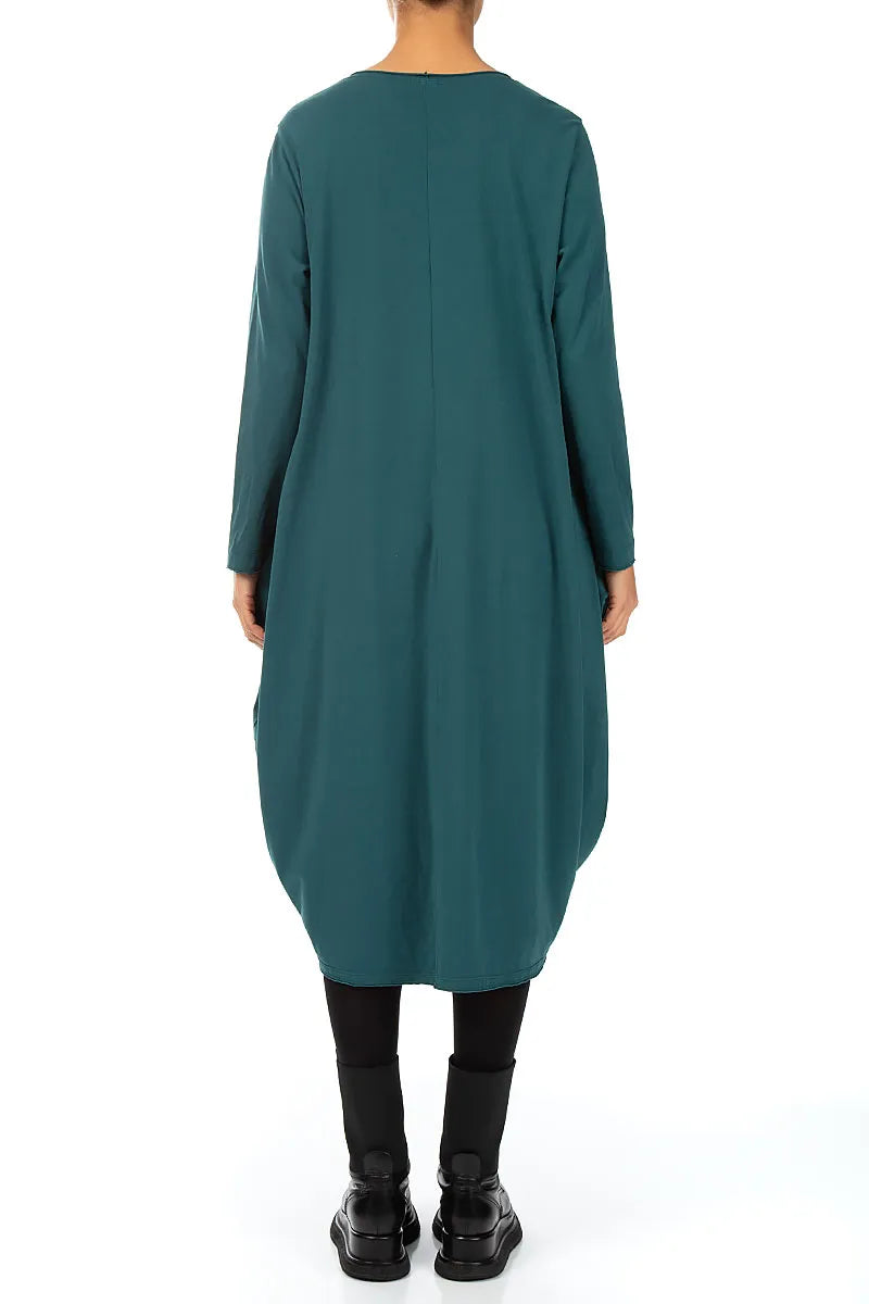 Wide Peacock Cotton Dress