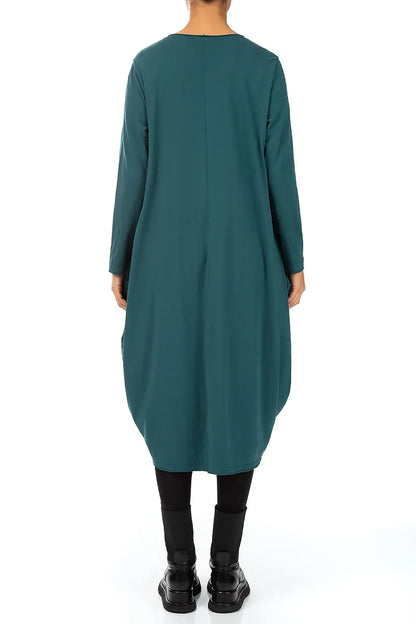 Wide Peacock Cotton Dress