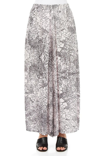 Pantalon ample en viscose texturée à effet froissé