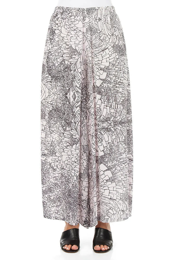 Wide Ripple Viscose Trousers