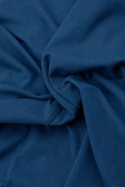 Wide Royal Blue Cotton Dress 5