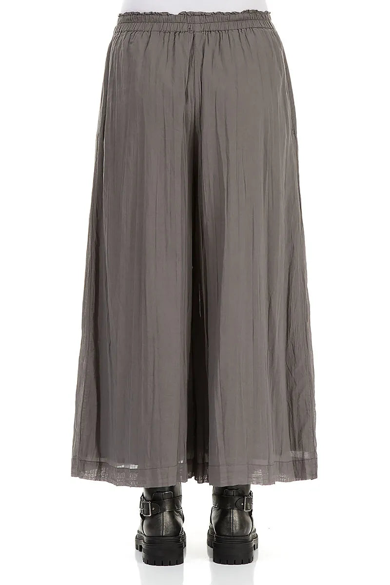 Wide Truffle Cotton Trousers 2