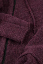 Wide Wavy Seam Mulberry Wool Sweater 5