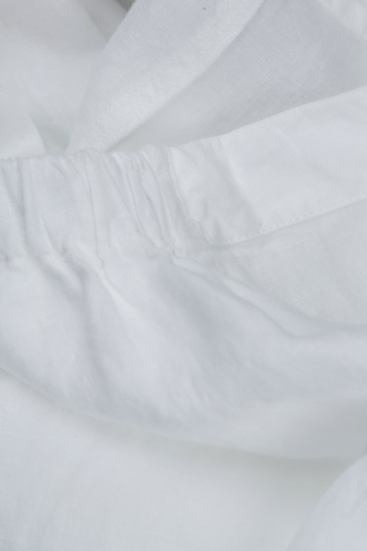 Wide White Linen Trousers