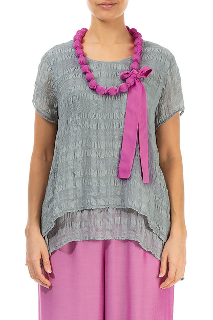 Wild Berry Silk Bamboo Bead Necklace 1