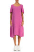 Wild Berry Textured Linen Dress 1