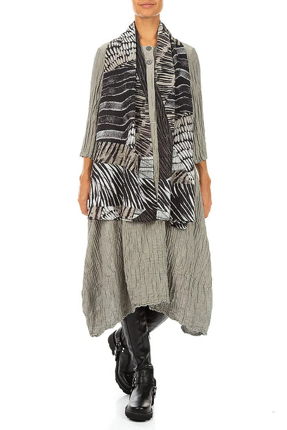 Wild Ink Textured Silk Scarf