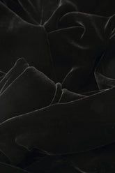 Taper Black Silk Velvet Trousers 4