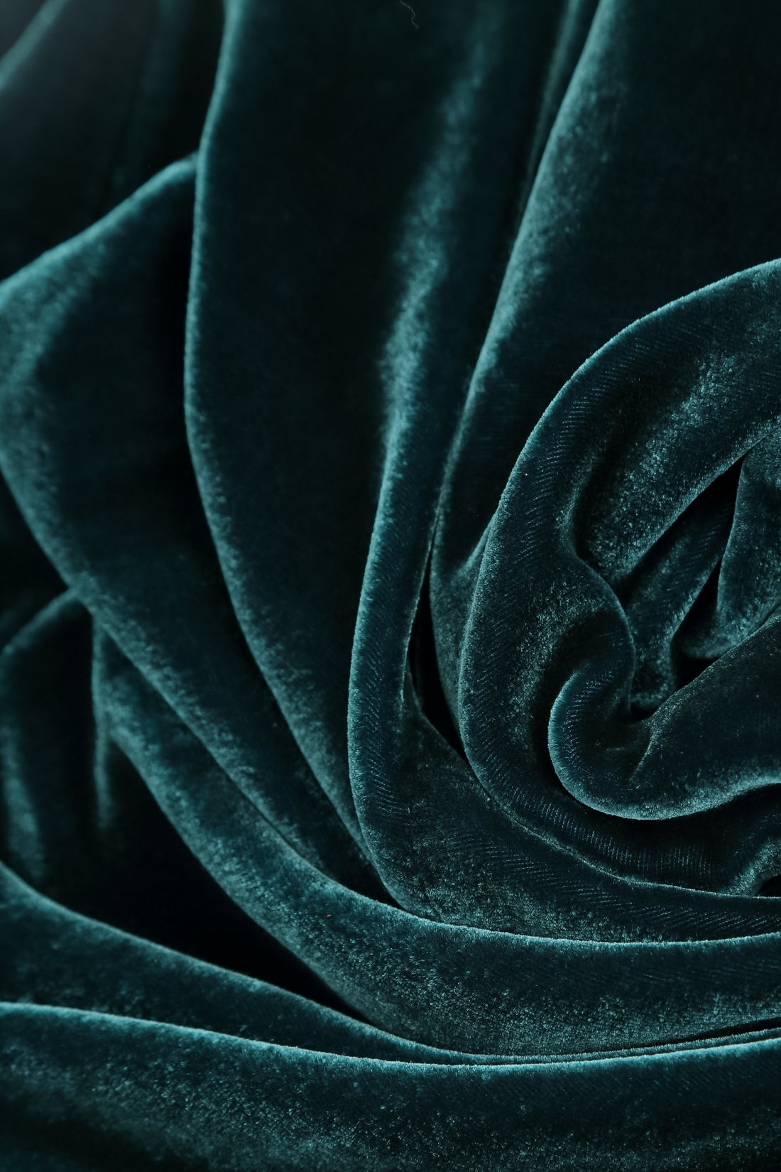 Deep Turquoise Silk Velvet Shift Dress 6