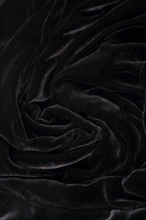 Keyhole Neck Slate Blue Silk Velvet Dress 6