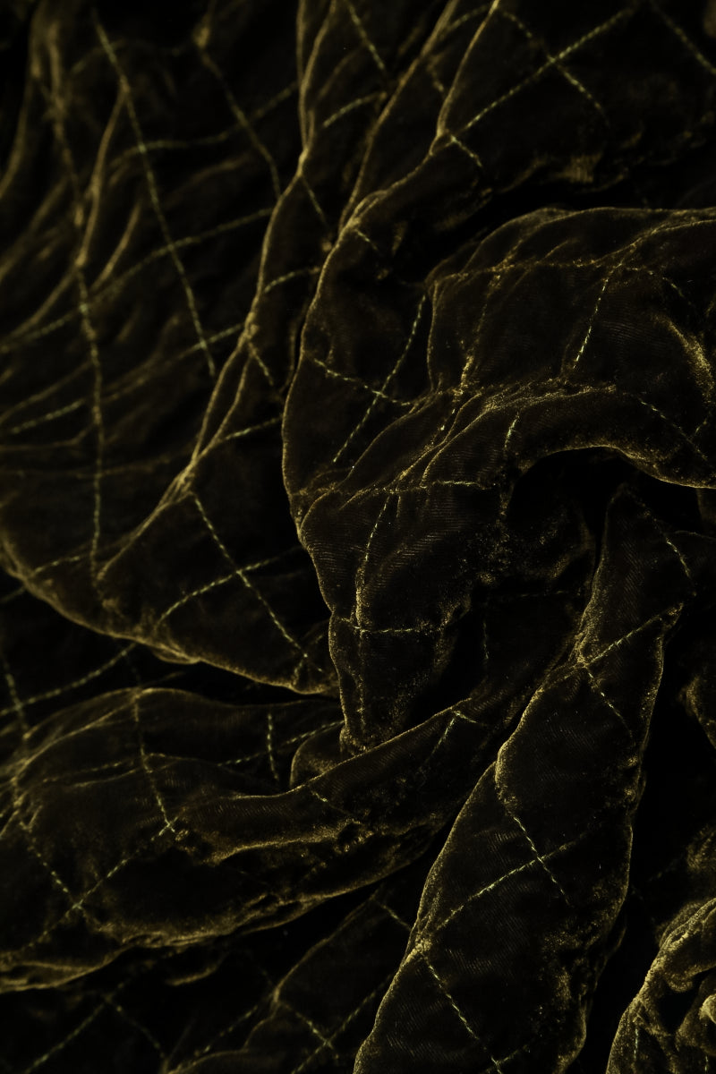 Forest Mist Pleated Silk Velvet Jacket 6