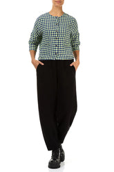 Yellow Check Linen Jacket Blouse 4