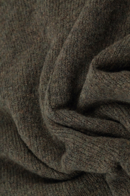 Zip Closed Khaki Wool Cardigan 5