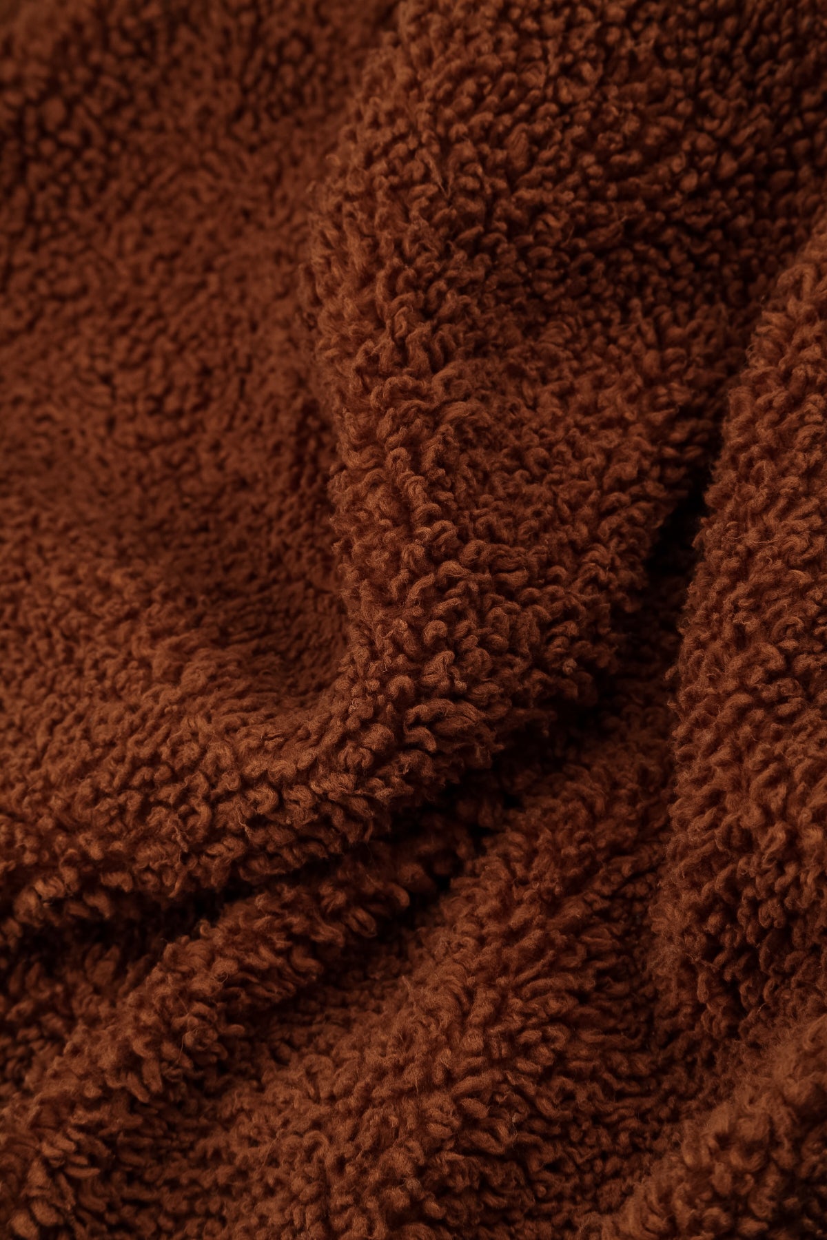 Zips Aged Copper Teddy Cotton Jacket