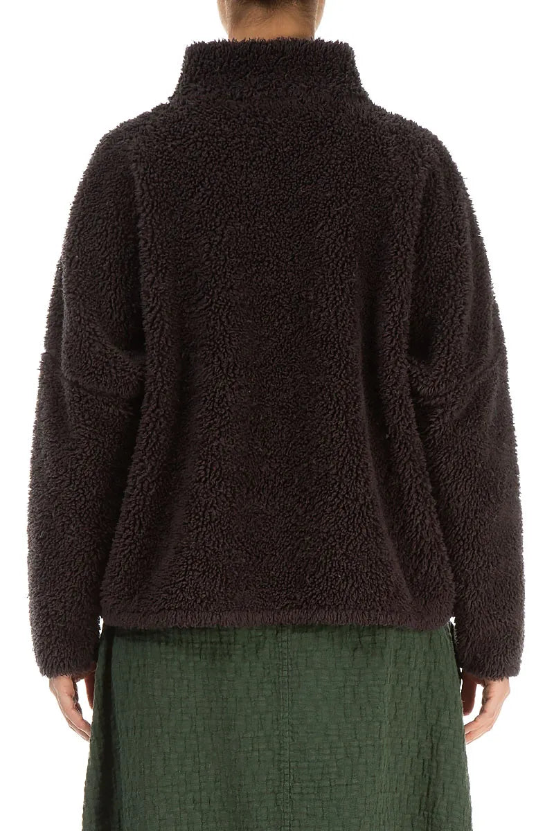 Zips Forest Brown Teddy Cotton Jacket 2